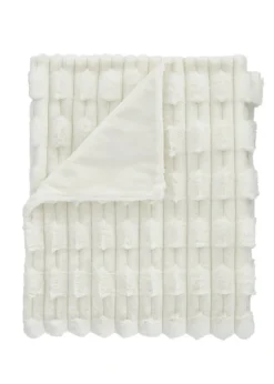 Bianca Fine Linens So Soft Carved Faux Fur Blanket Throw (150x200 cm)