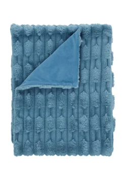 Bianca Fine Linens So Soft Carved Faux Fur Blanket Throw (150x200 cm)