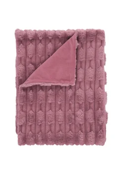 Bianca Fine Linens So Soft Carved Faux Fur Blanket Throw (150x200 cm)