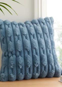 Bianca Fine Linens So Soft Carved Faux Fur Cushion (50x50cm)