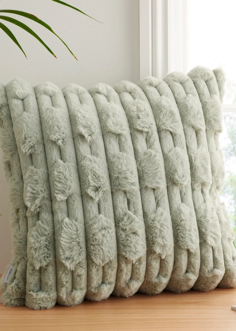 Bianca Fine Linens So Soft Carved Faux Fur Cushion (50x50cm)