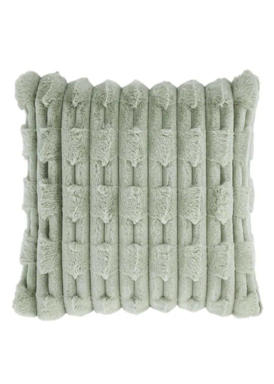 Bianca Fine Linens So Soft Carved Faux Fur Cushion (50x50cm)