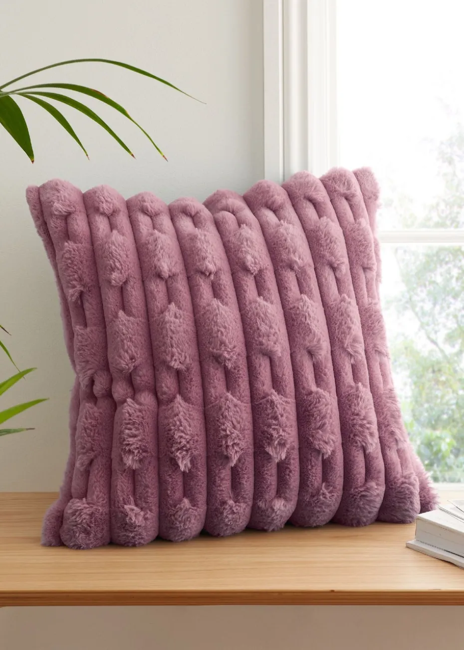 Bianca Fine Linens So Soft Carved Faux Fur Cushion (50x50cm)