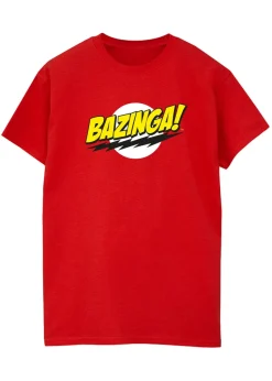 Big Bang Theory Bazinga Adult Red Printed T-Shirt