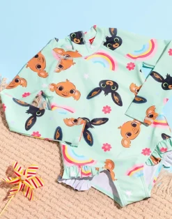 Bing Bunny Characters Kids Light Blue Swimsuit (12 Months-5 Years)