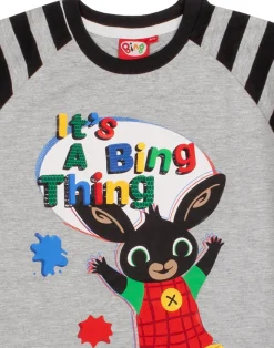 Biny Bunny Grey Kids Shortie Pyjamas (18 Months-5 Years)