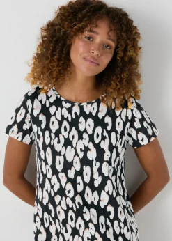 Black Animal Print Nightie