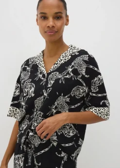 Black Animal Pyjama Set