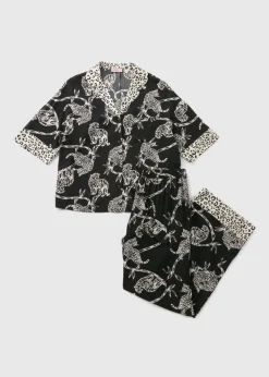 Black Animal Pyjama Set