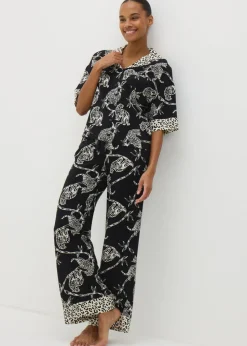 Black Animal Pyjama Set