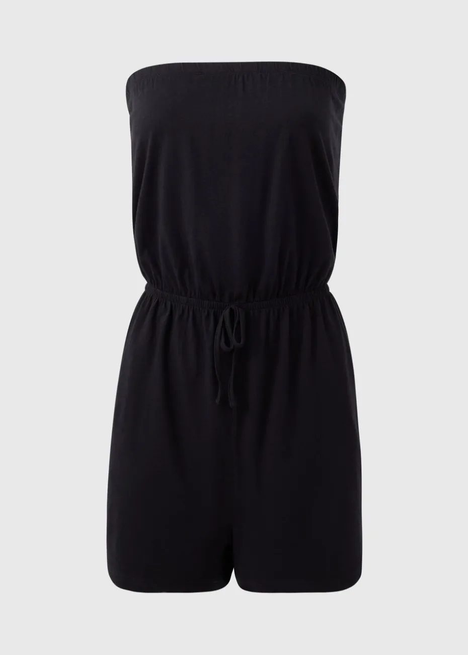 Black Bandeau Playsuit