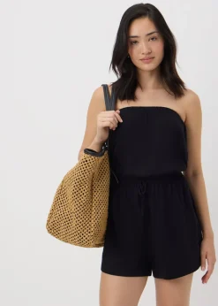 Black Bandeau Playsuit