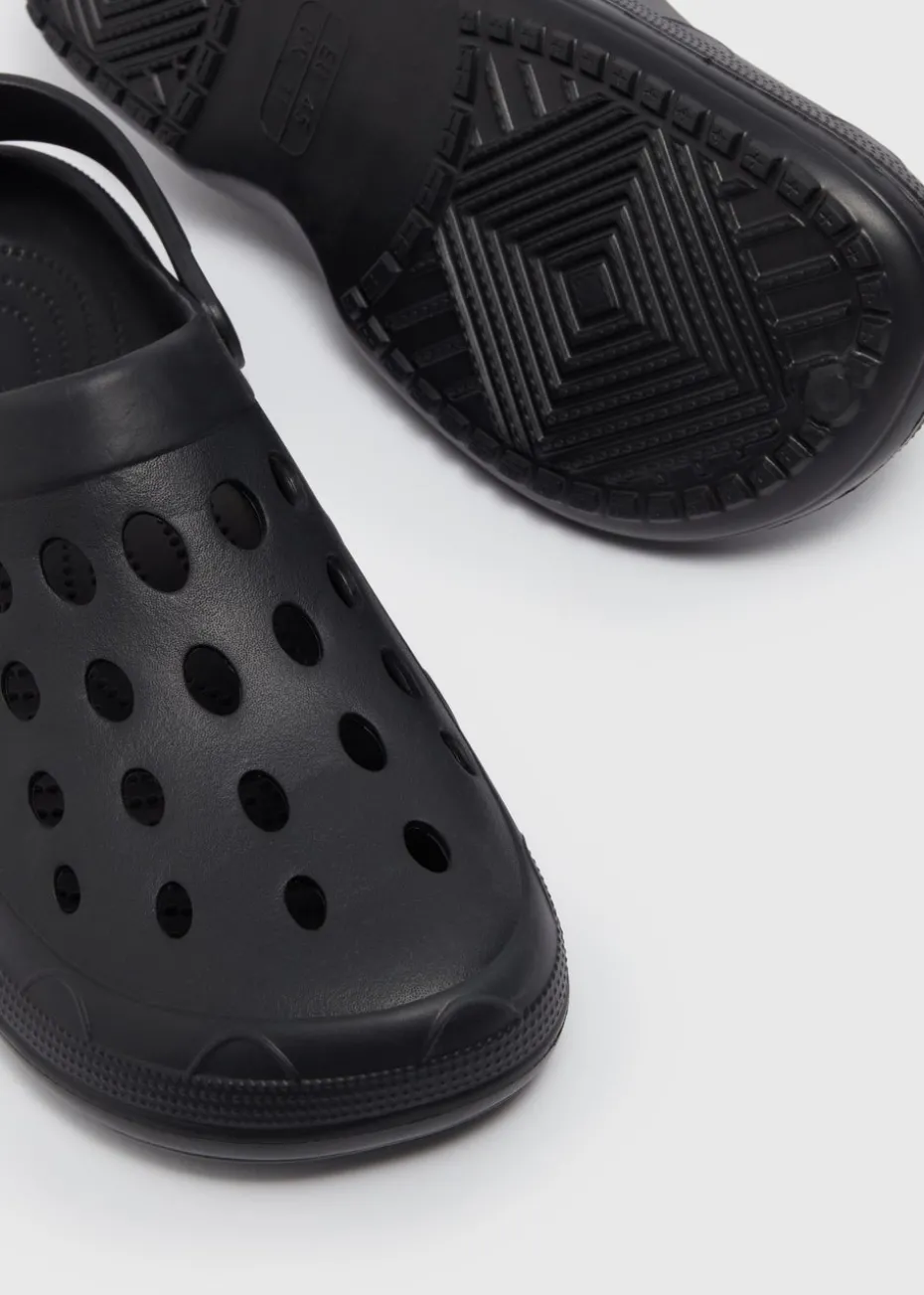 Black Basic Clogs