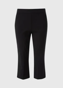 Black Bengaline Cropped Trousers