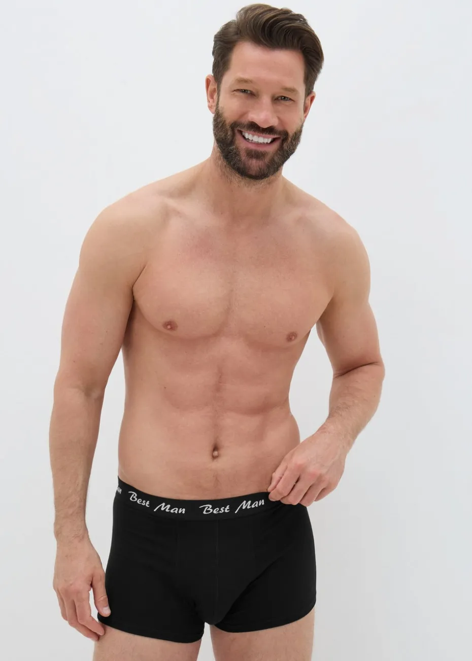 Black Best Man Boxers