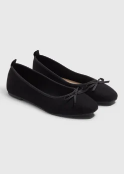 Black Bow Ballet Flats