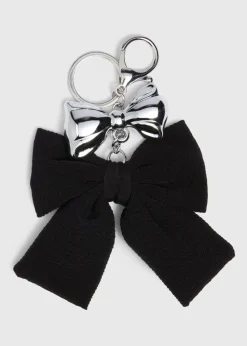 Black Bow Charm Keyring