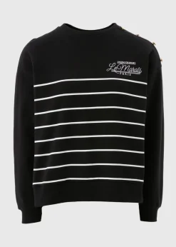 Black Breton Stripe Sweatshirt