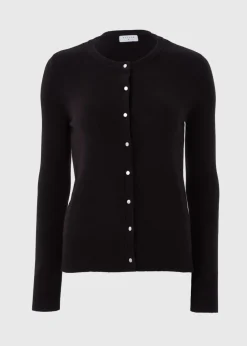Black Button Soft Cardigan