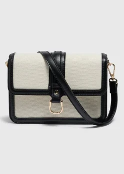 Black Canvas Crossbody Bag