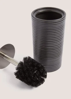 Black Ceramic Toilet Brush (20cm x 10cm x 58cm)