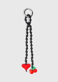 Black Cherry Bead Keyring