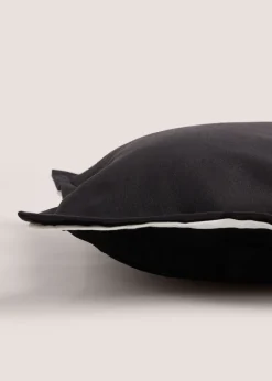 Black Contrast Edge Velvet Cushion