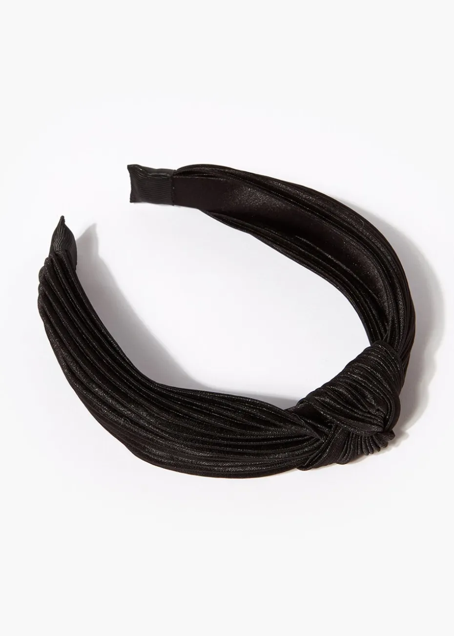Black Crinkle Knot Hairband