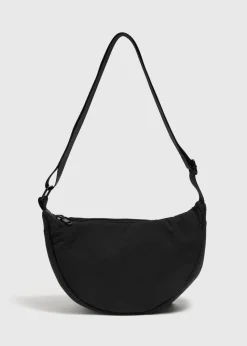 Black Cross Body Moon Bag