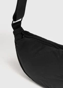 Black Cross Body Moon Bag