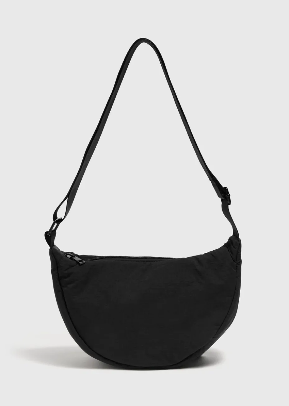 Black Cross Body Moon Bag