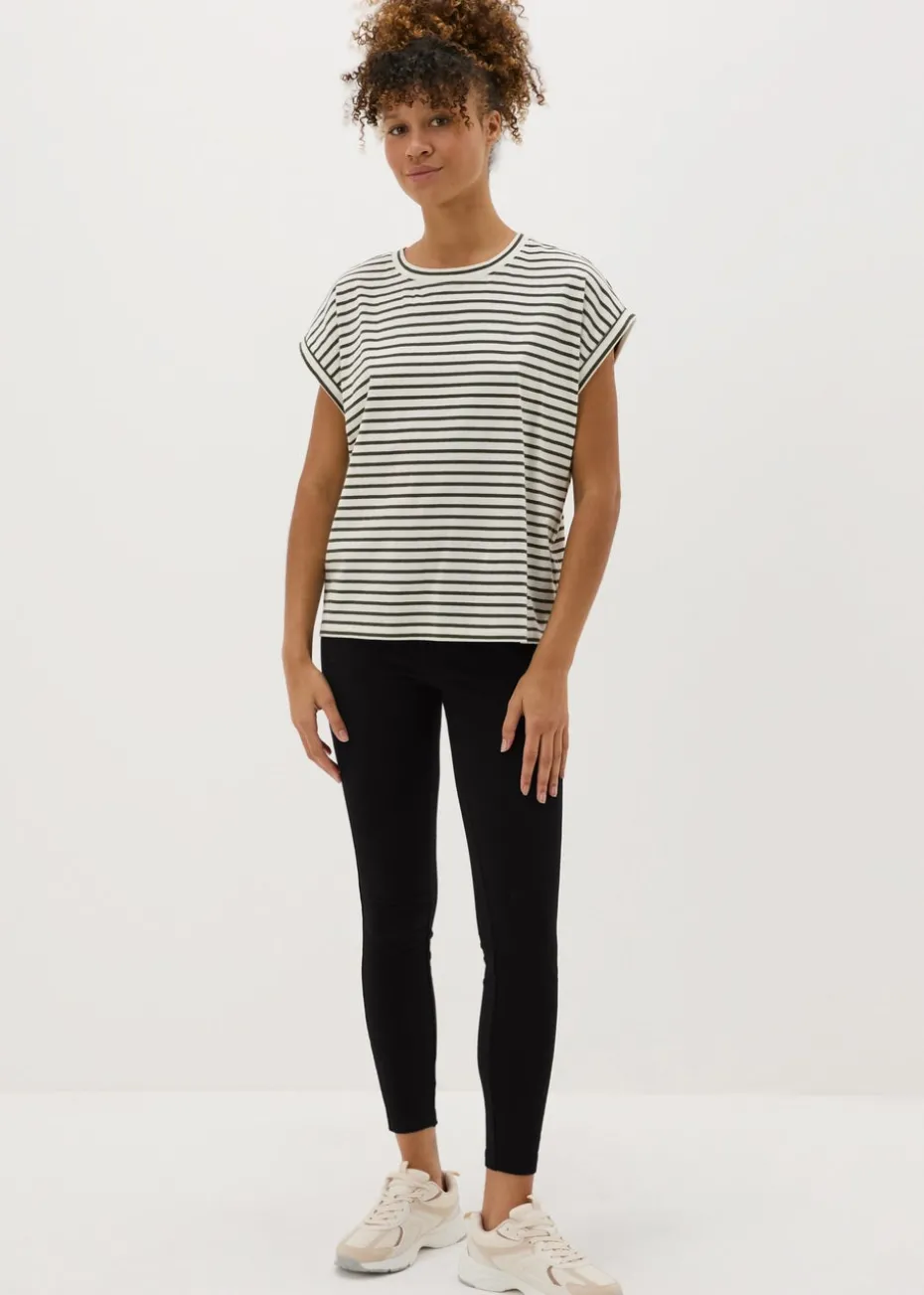 Black Denim Look Ankle Length Leggings