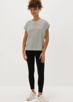 Black Denim Look Ankle Length Leggings