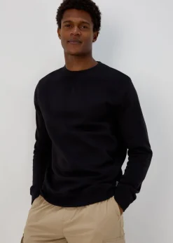 Black Essential Crew Neck Sweatshirt