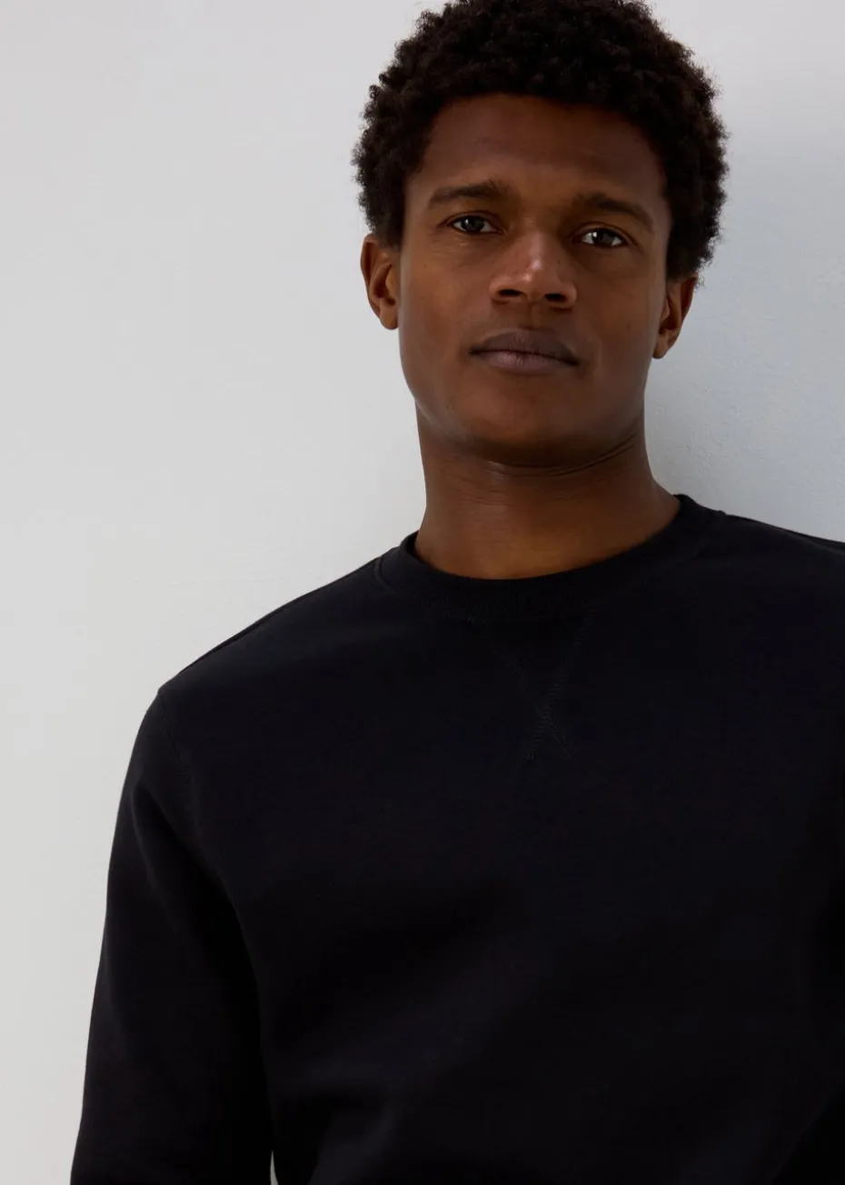 Black Essential Crew Neck Sweatshirt