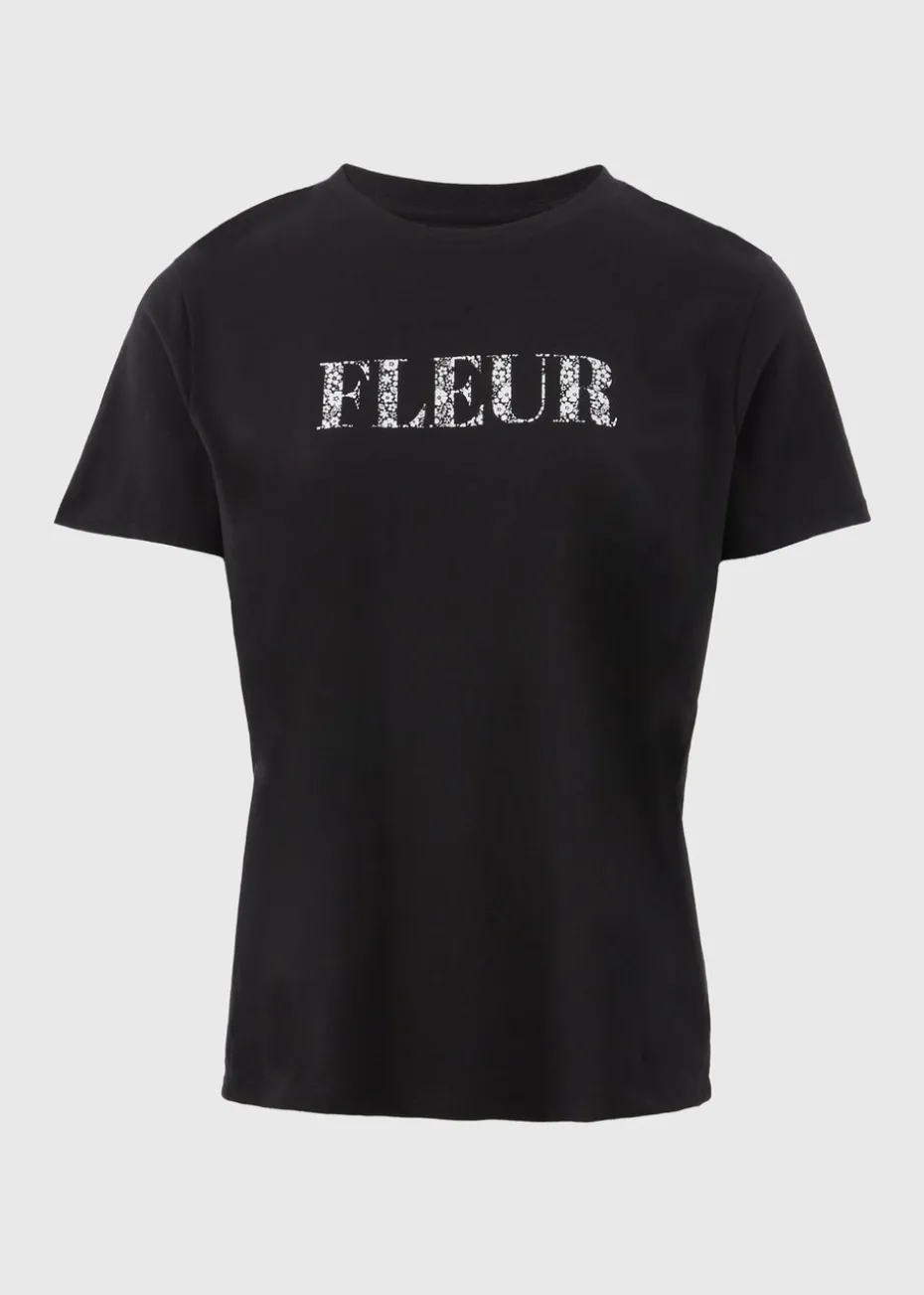 Black Fleur Graphic T-Shirt