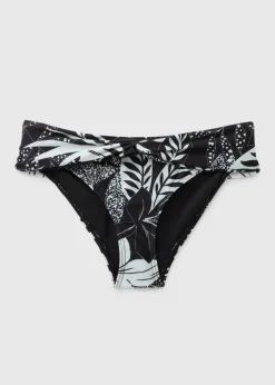 Black Floral Bikini Bottoms