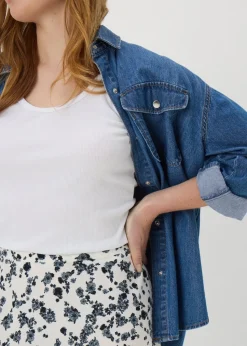 Black Floral Flared Hem Midaxi Skirt