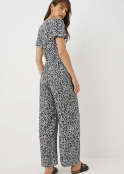 Black Floral Jumpsuit