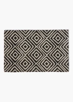 Black Geometric Doormat