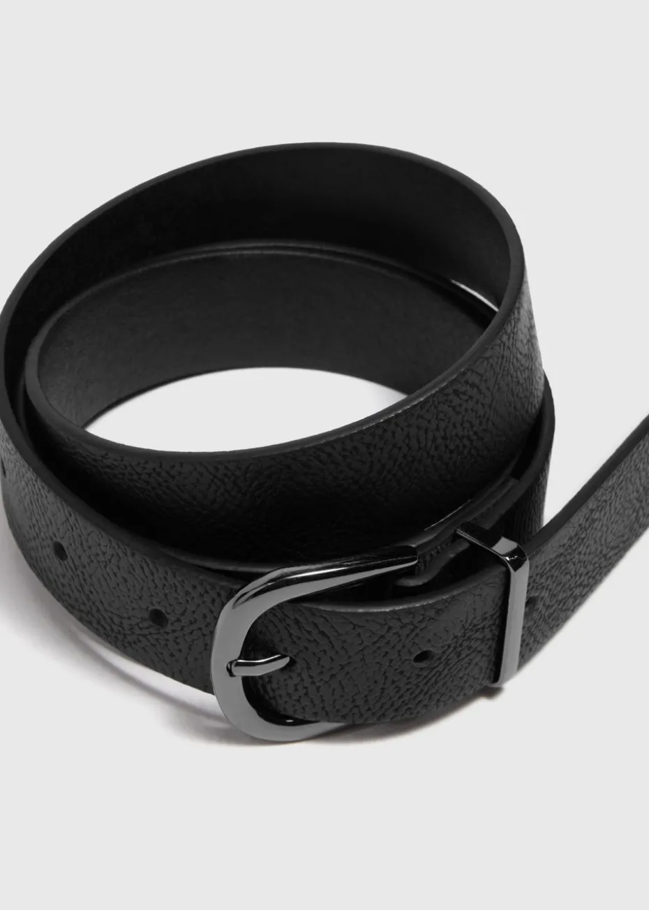 Black Gunmetal Jeans Belt