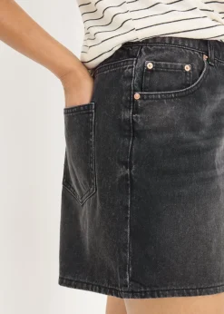 Black High Waisted Denim Shorts