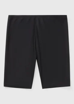 Black Knee Length Swim Shorts