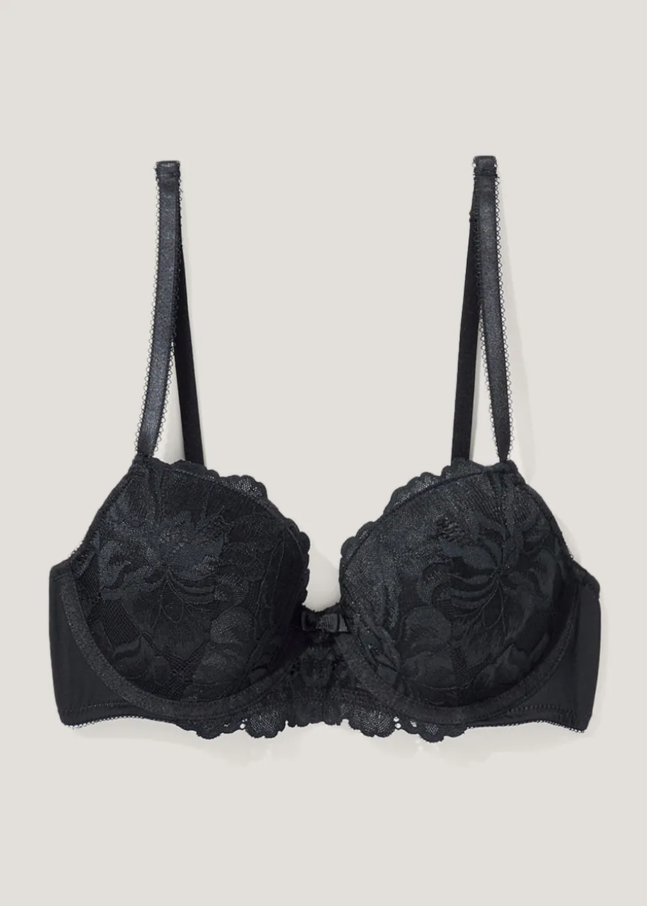 Black Lace Detail Bra
