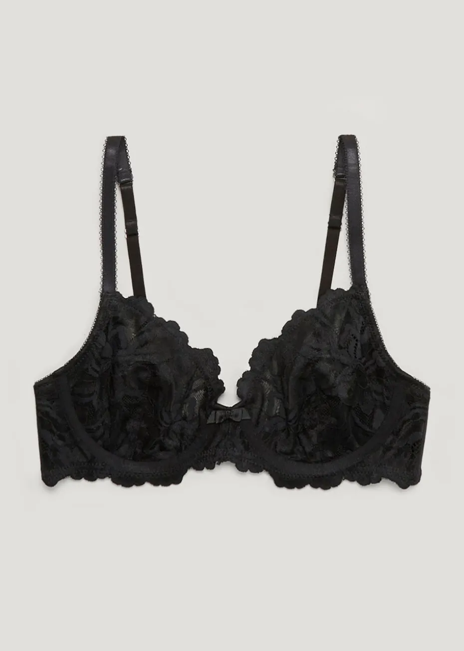 Black Lace Non Padded Bra
