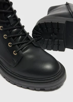 Black Lace Up Boots