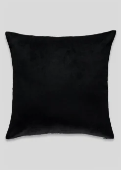 Black Large Soft Velour Cushion