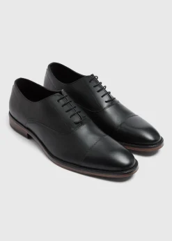Black Leather Oxford Shoes