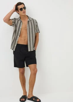 Black Long Swim Shorts