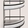 Black Marble Effect Tier Corner Caddy